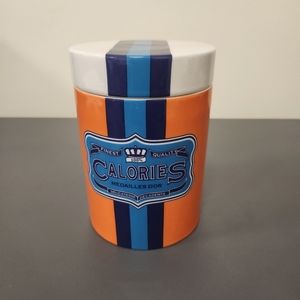 Rare Jonathan Adler Canister Calories Carnaby ceramic cookie jar
